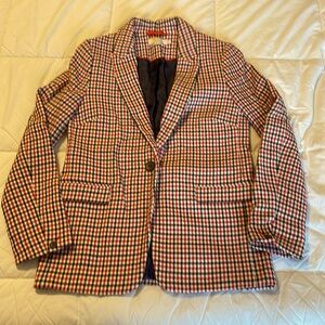 Boden Tweed Checked Wool Blazer